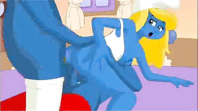 Смурфетта трахается с двумя мужиками