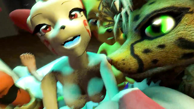 Горячий POV с дикими фурри-нимфами