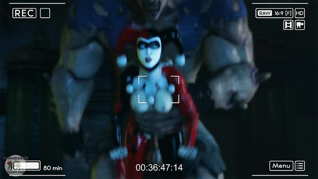 Харли Квин терпит жесткий трах с огромным монстром