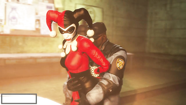 Харли Квин на задержании трахается с ментами