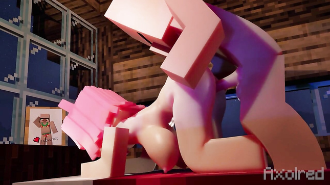 Селянин из Майнкрафта секс в сарае